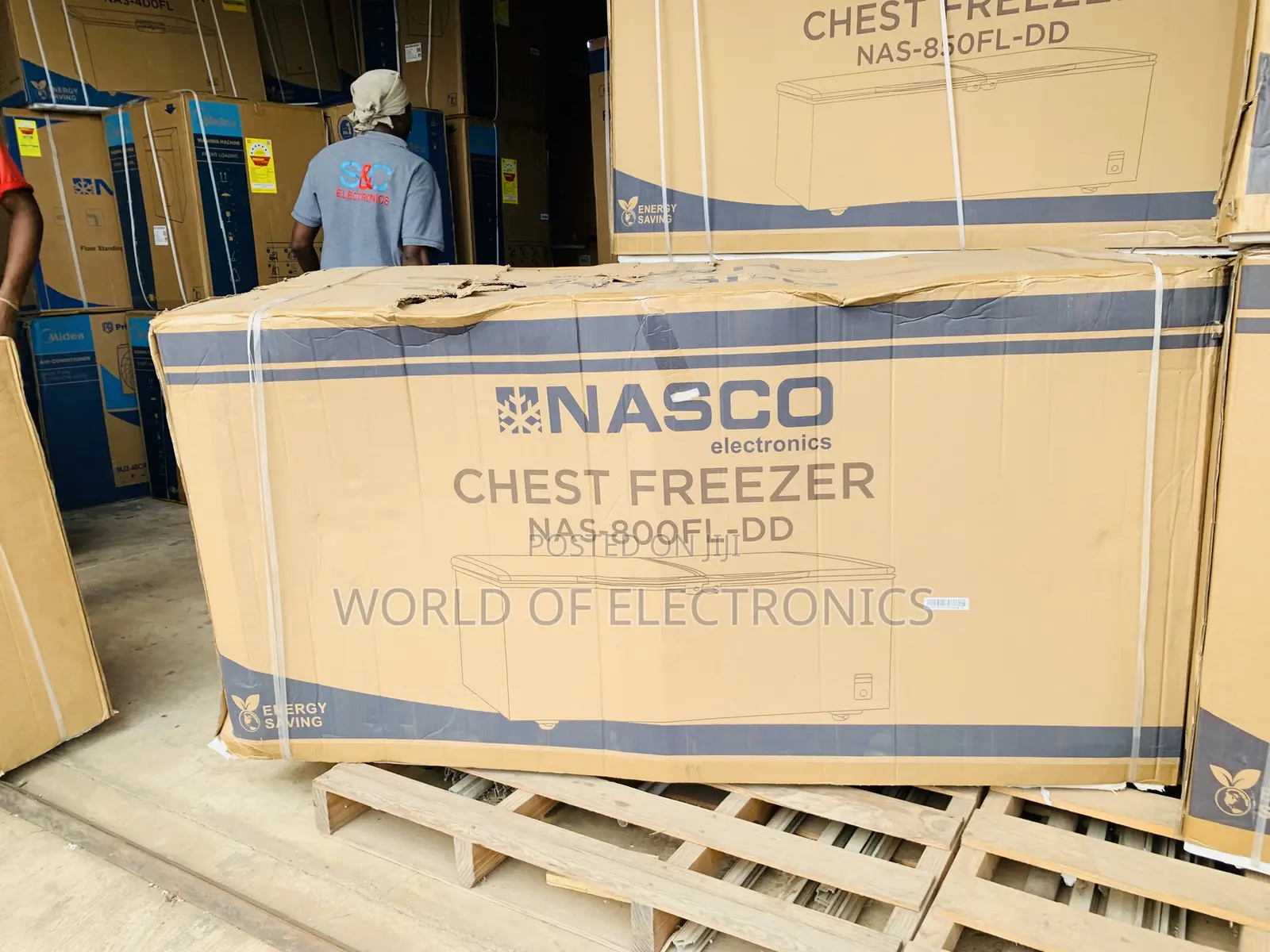 Text Us for Nasco 545 LTRS Double Door Chest Freezer – Gold (NAS-800FL