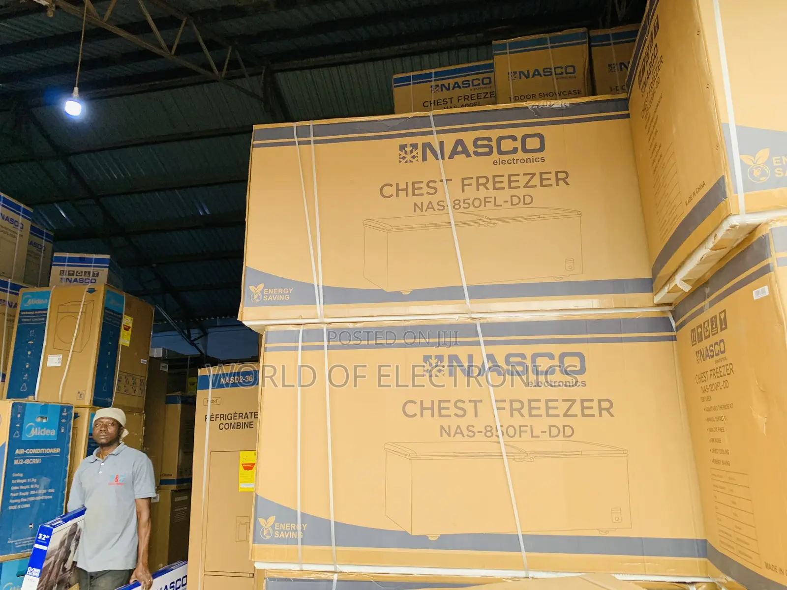 Limited Stock Nasco NAS-850FL-DD 600-Liters Double Door Chest Freezer