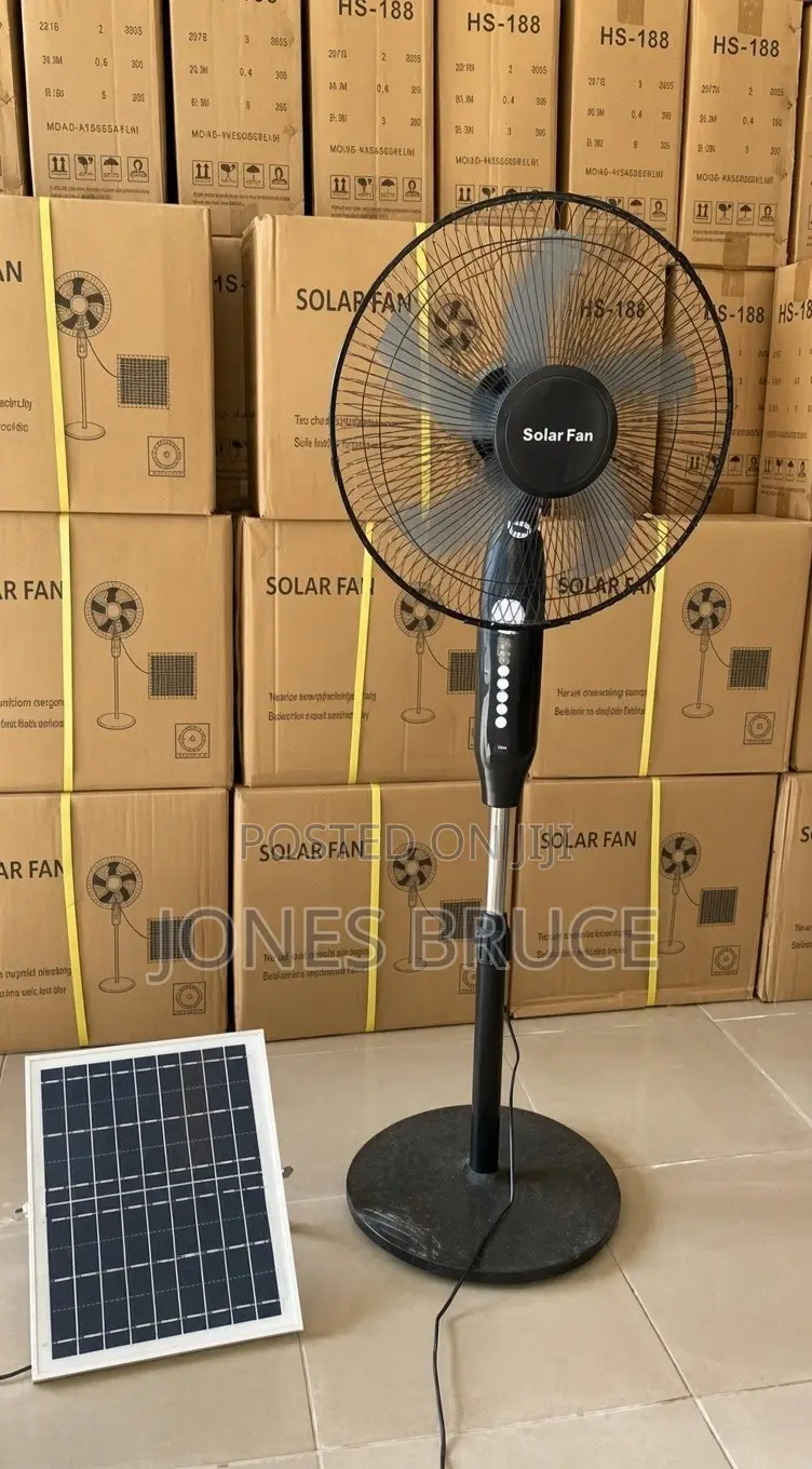 Solar Standing Fan - 16 Inch Rechargeable
