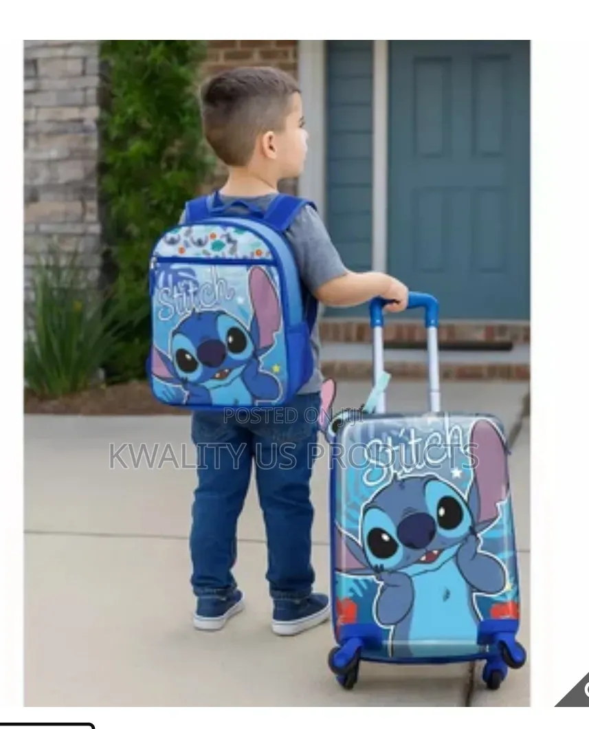 Disney Stitch Kids 2-Piece Luggage Set + Luggage Tag