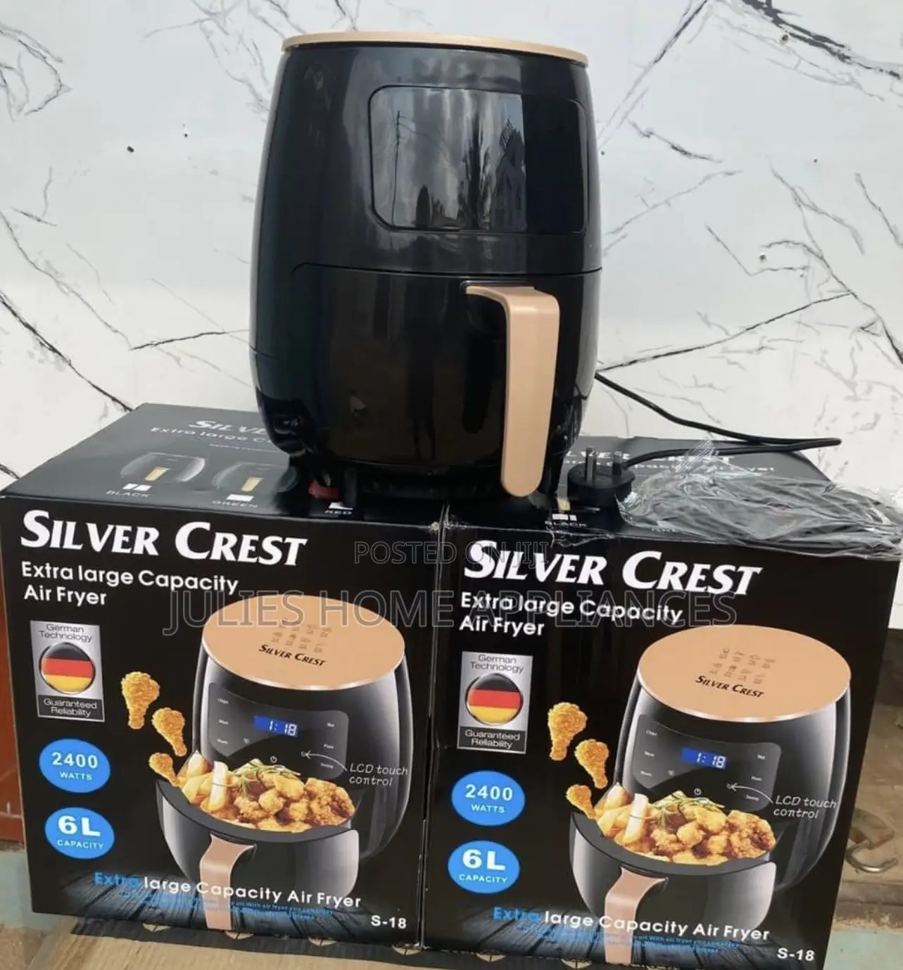 6L Liters Silver Crest Air Fryer