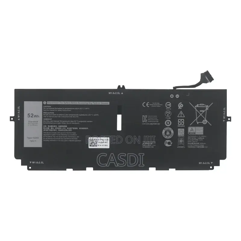 722KK Battery DELL XPS 13 9300 9310 9380 Series P117G P117G001