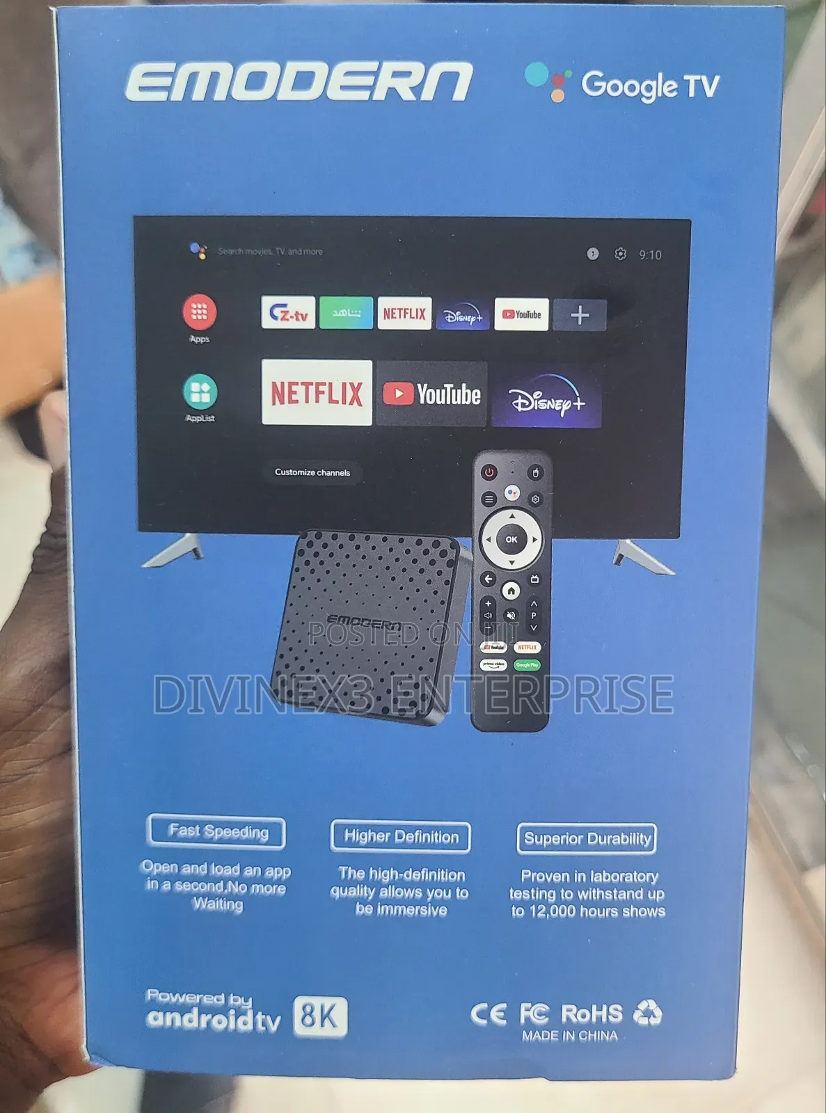EMODERN Google TV Android OTT Media Streamer