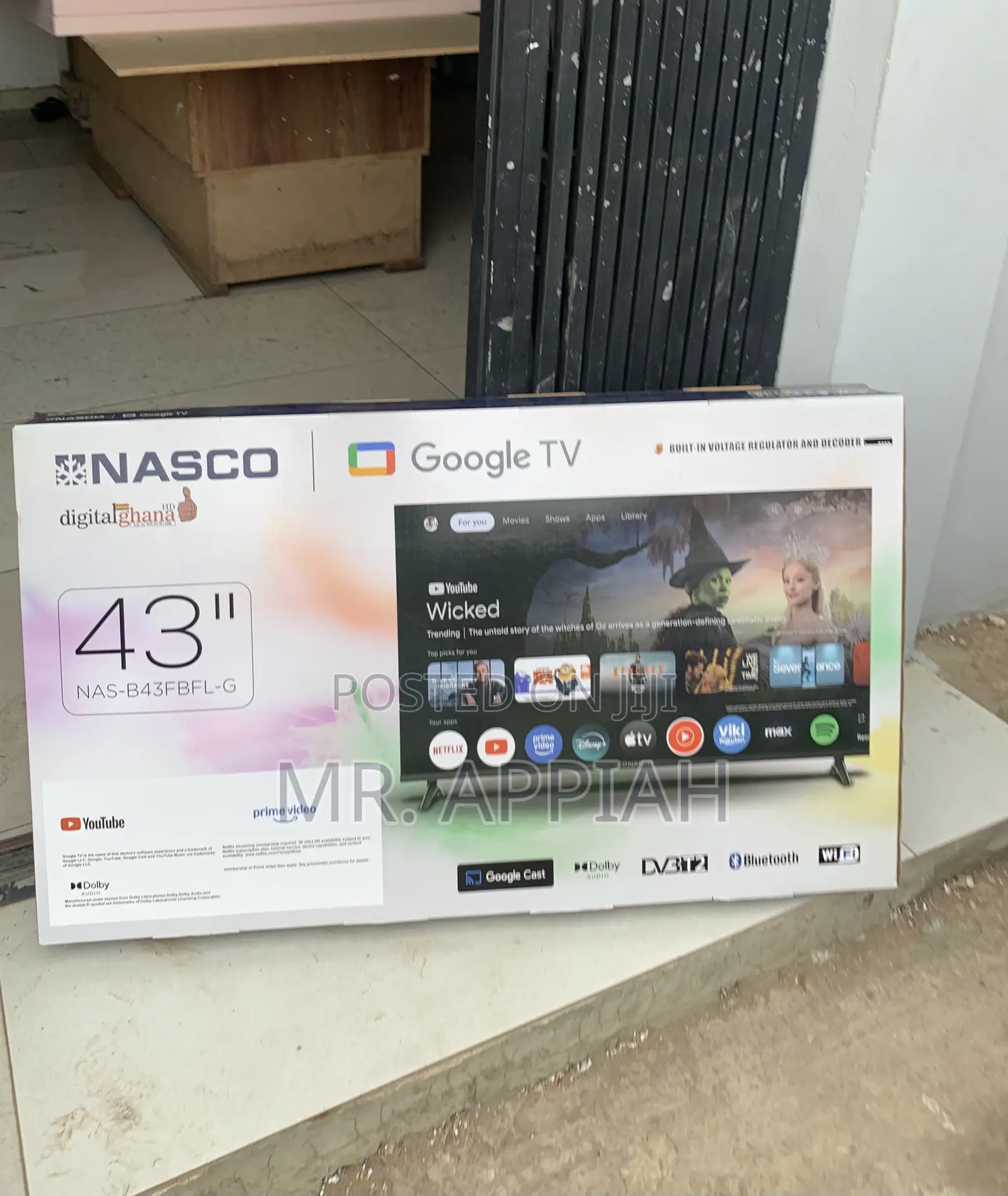 Get Authentic Nasco 43” FHD Smart Led TV(Black) 