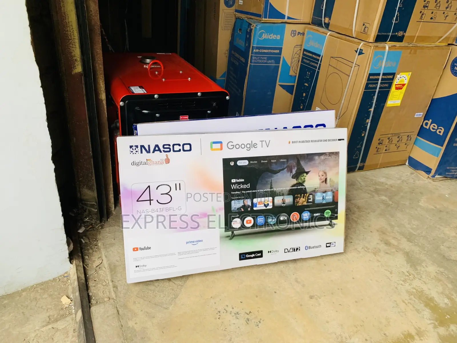 Nasco 43 Inch Frameless Smart Android Google TV (NAS-B43FBFL-G)