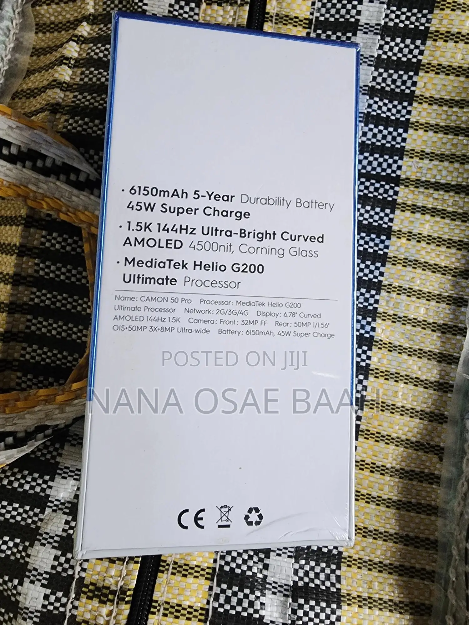New Tecno Camon 50 Pro 256 GB Black