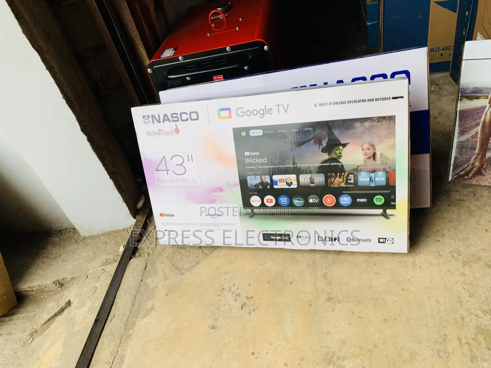 Ultra Slim Nasco 43” Frameless Smart Android Google TV (NAS-B43FBFL-G)