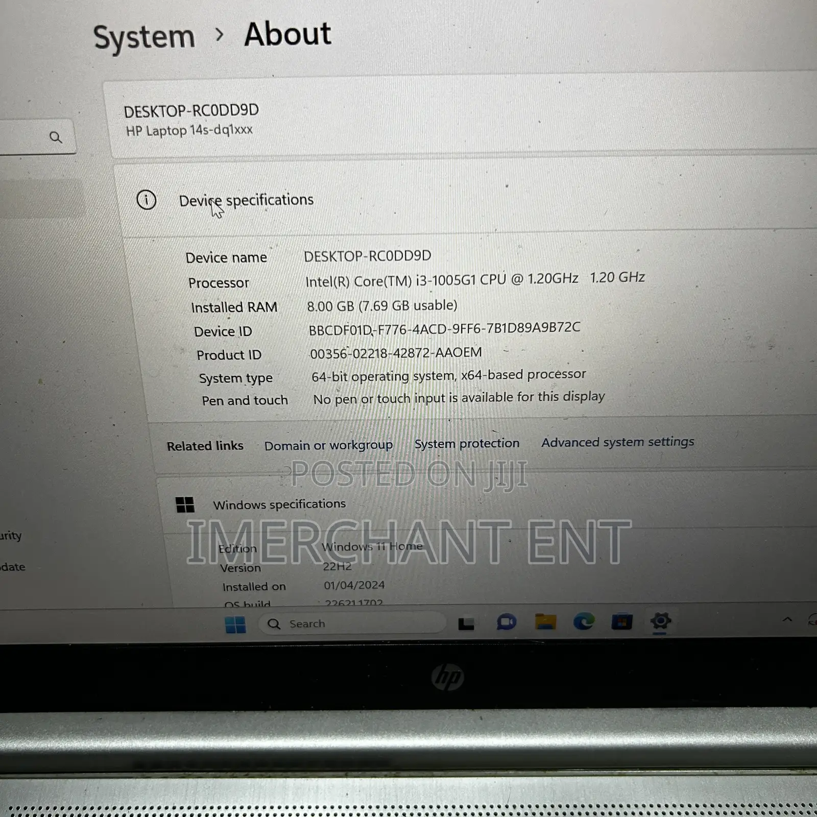 Laptop HP 14S 8GB Intel Core i3 SSD 256GB