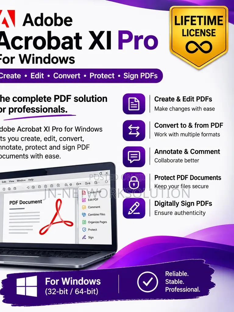 Adobe Acrobat XI Pro for Windows (Lifetime)