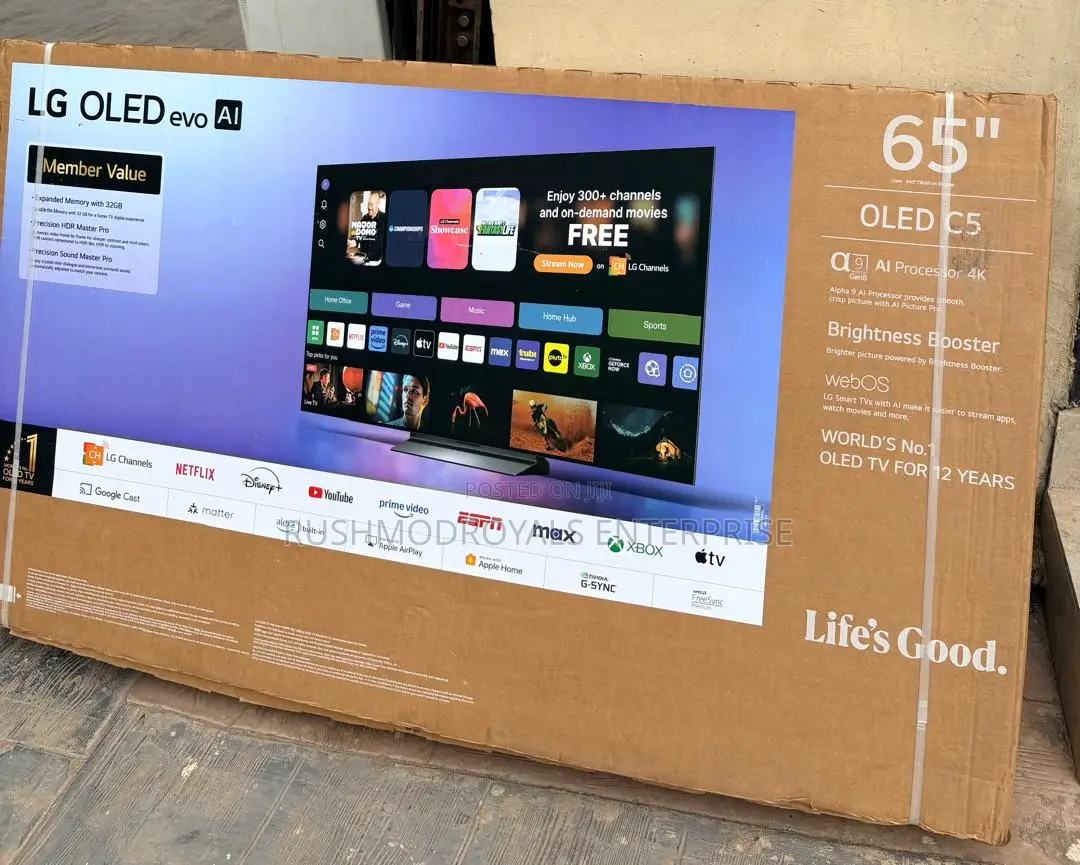 World's No.1 LG 65" OLED Alpha 9 AI Processor Gen8 TV