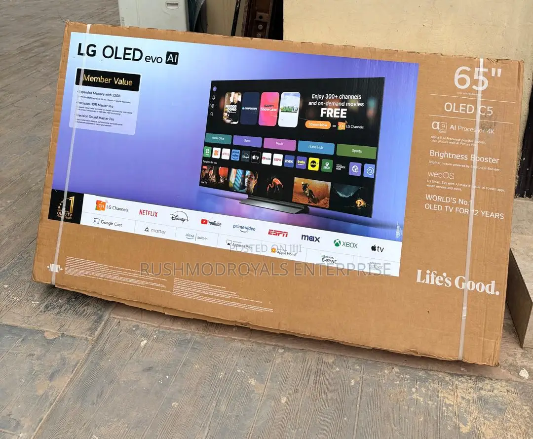 World's No.1 LG 65" OLED Alpha 9 AI Processor Gen8 TV