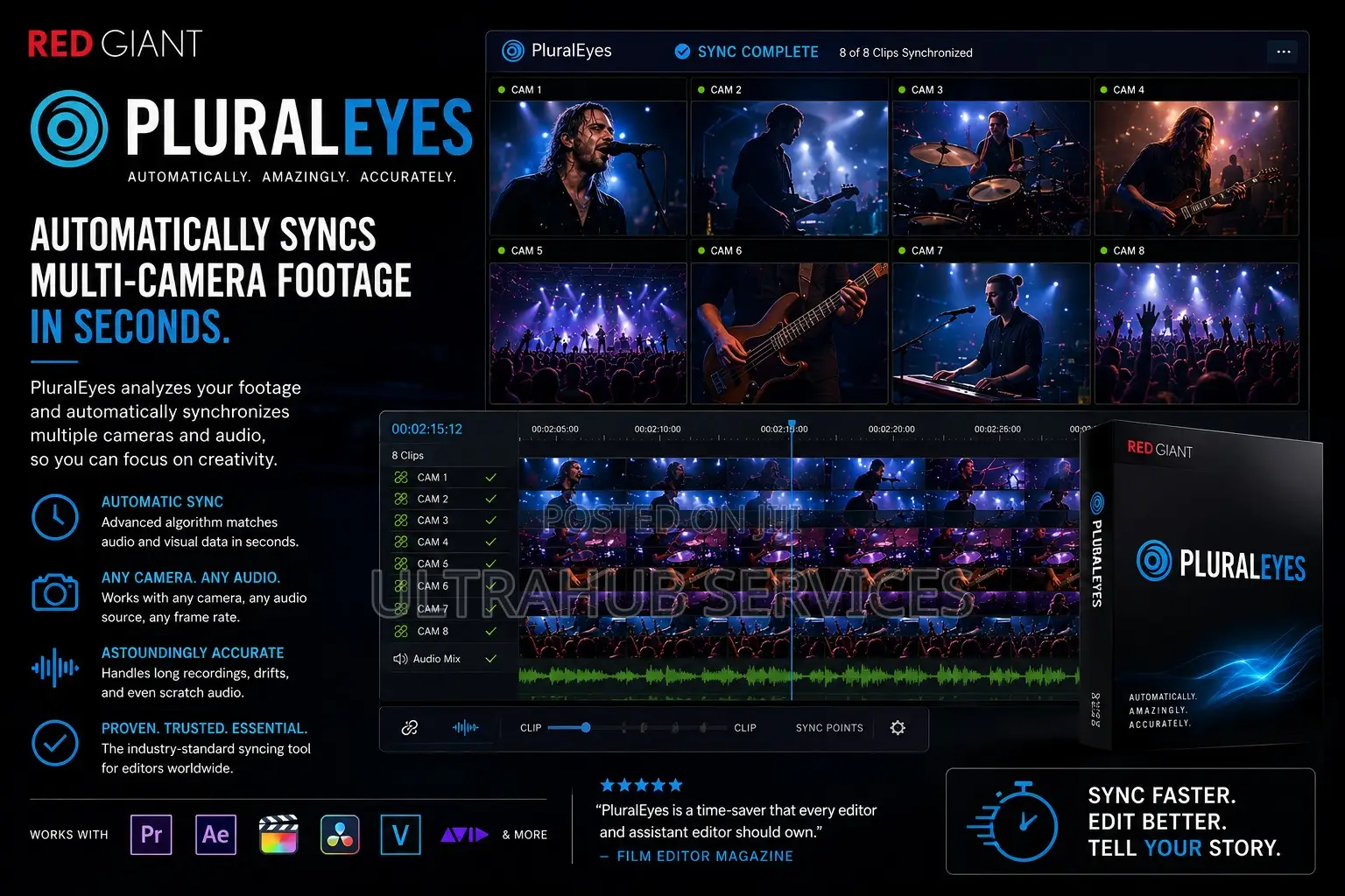Red Giant Pluraleyes for Mac OS / Windows
