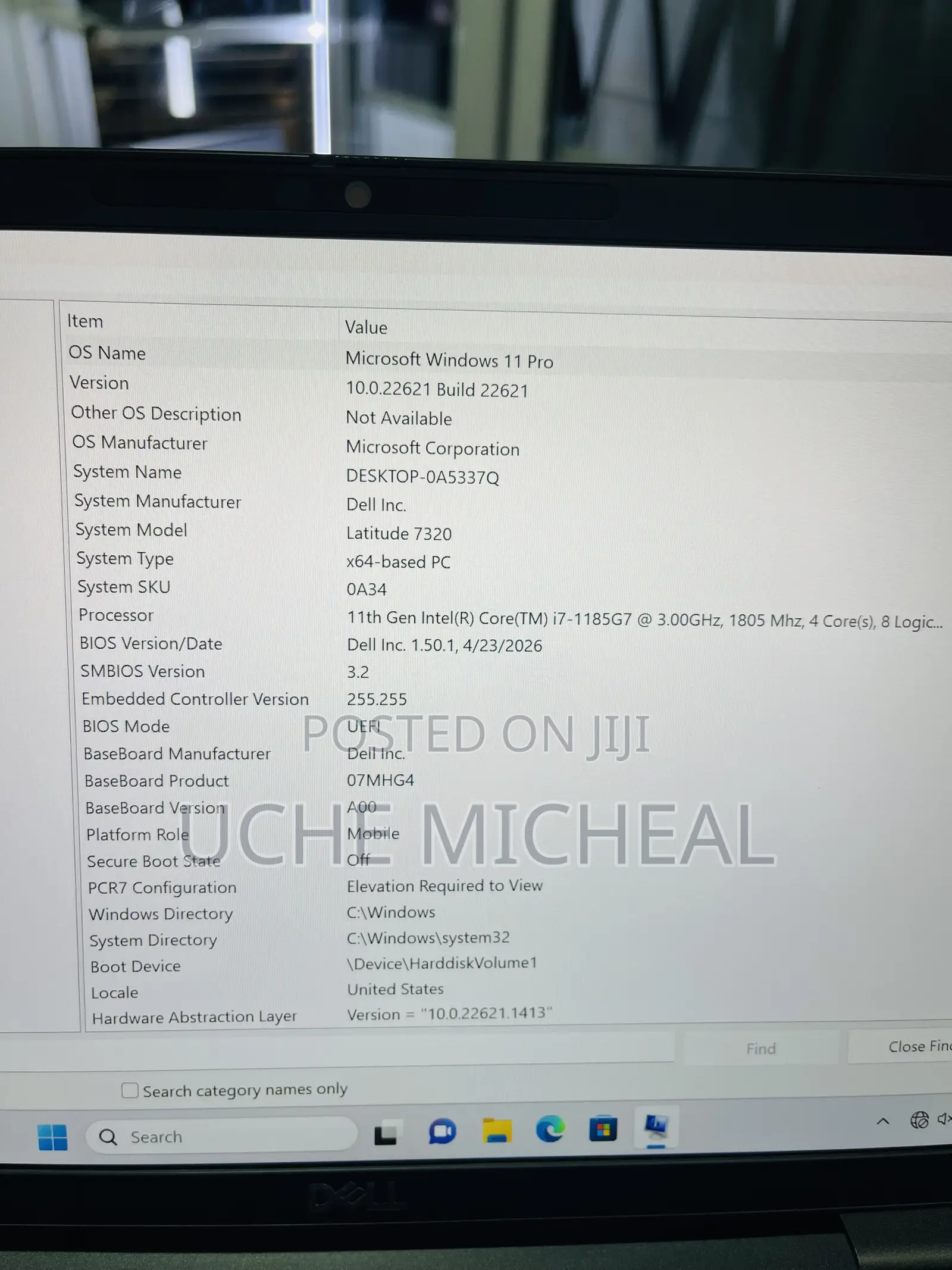 Laptop Dell Latitude 7320 16GB Intel Core i7 SSD 512GB