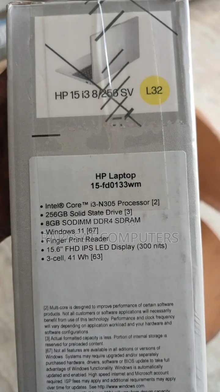 New Laptop HP 15 8GB Intel Core i3 SSD 256GB