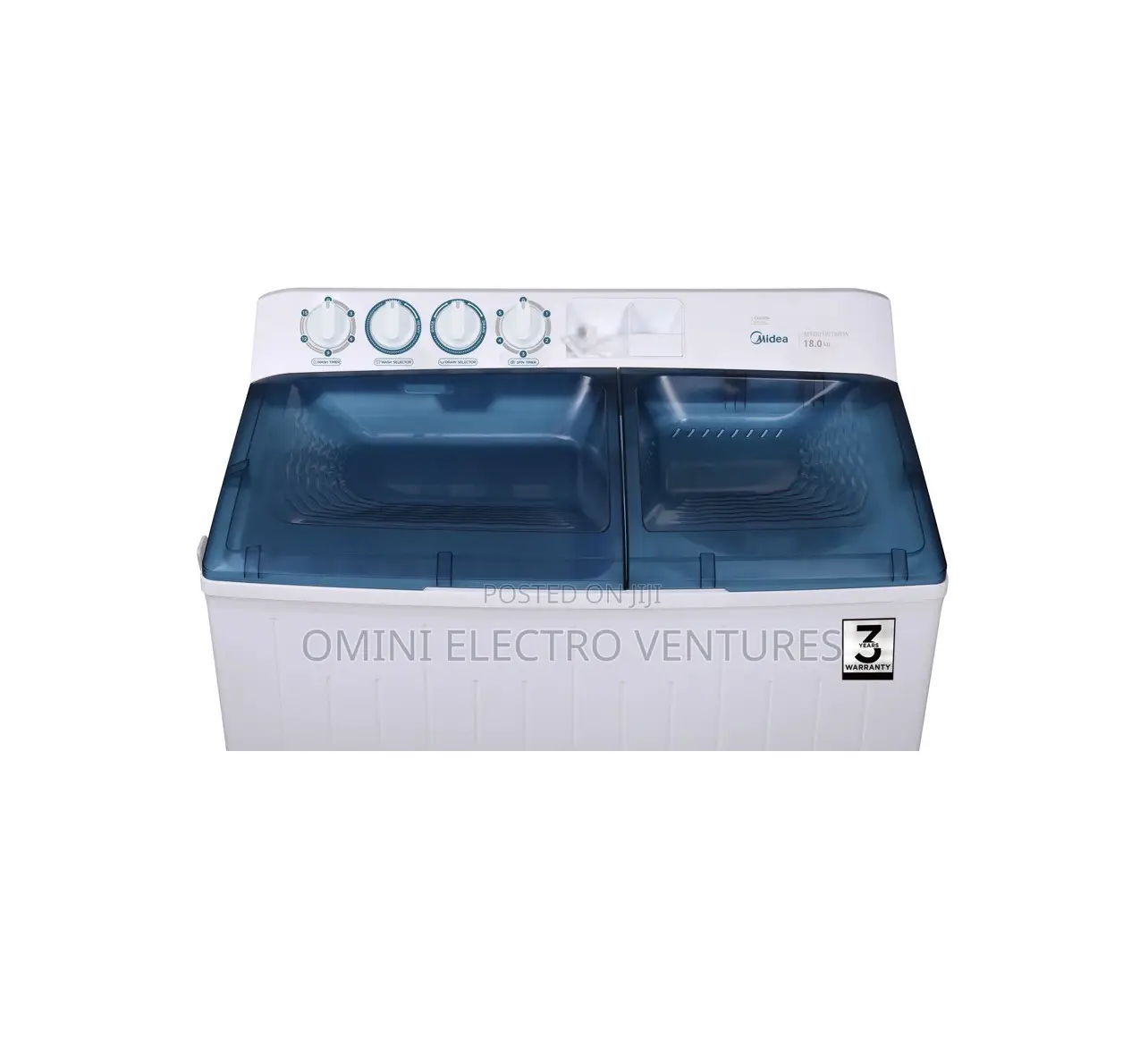 Twin Tub Semi Auto 18kg Midea Washing