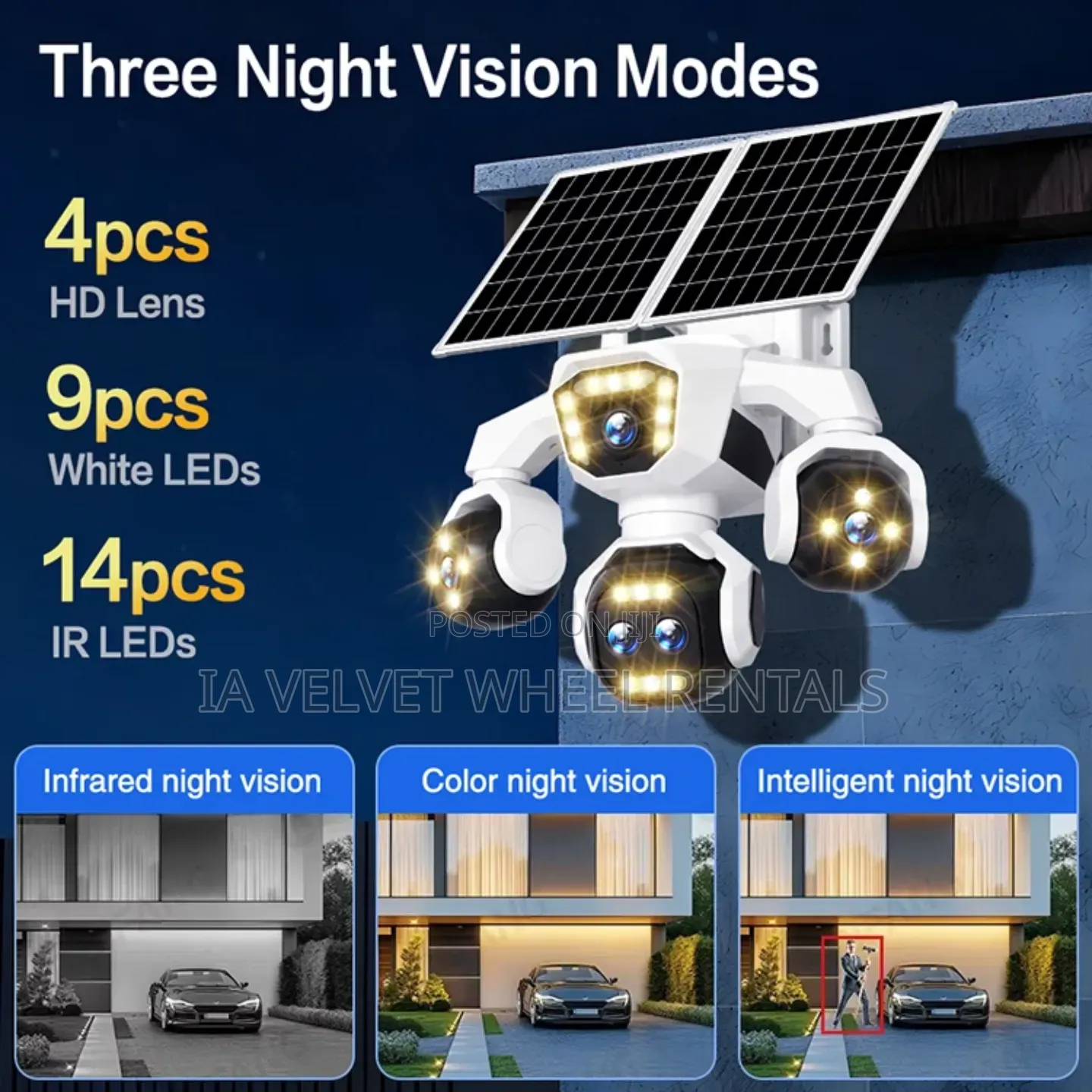 20MP 5lens 4-Screen Solar Camera