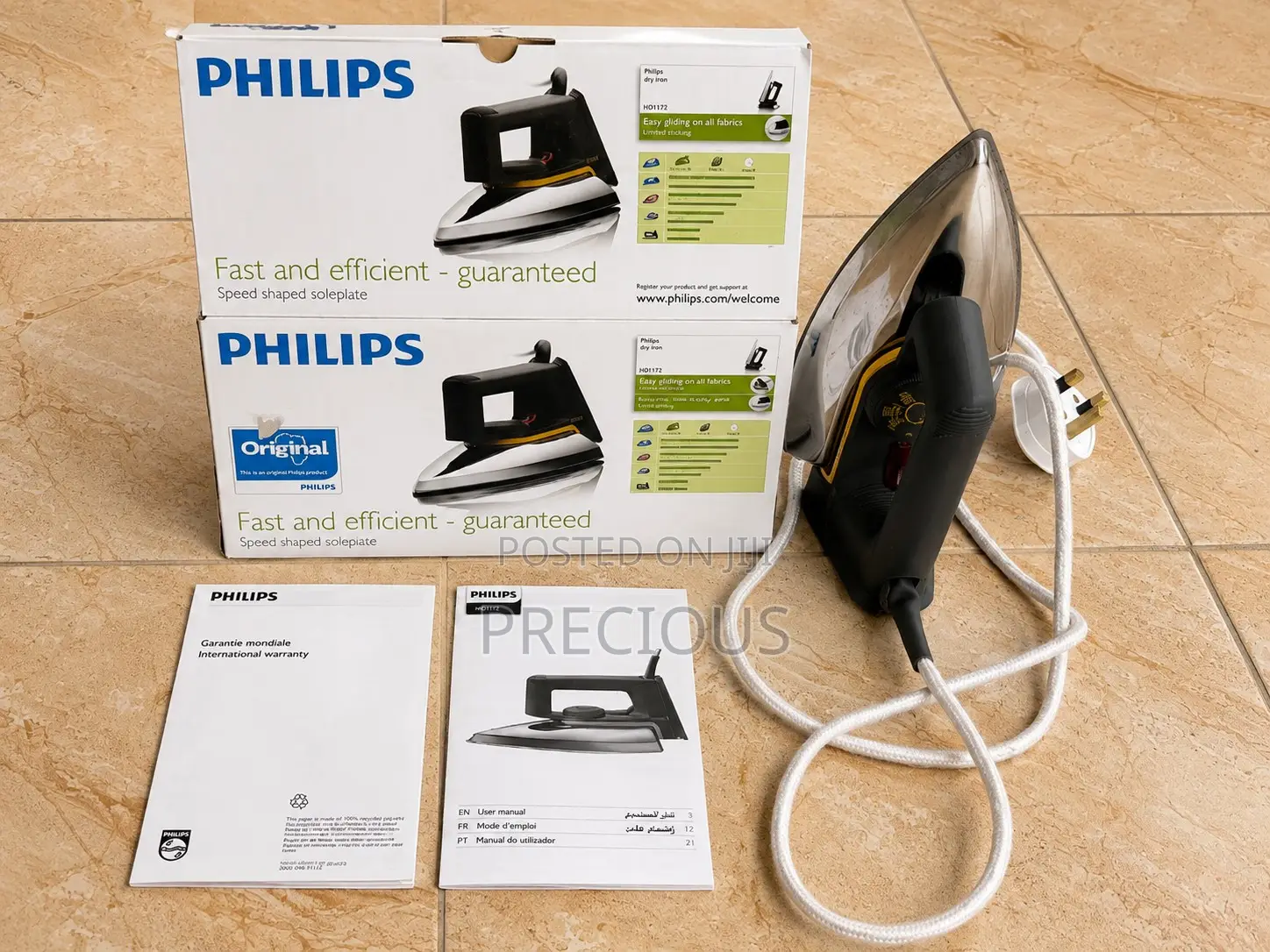 Original Philips HD1172 Dry Iron Heavy Duty Fast Heating-