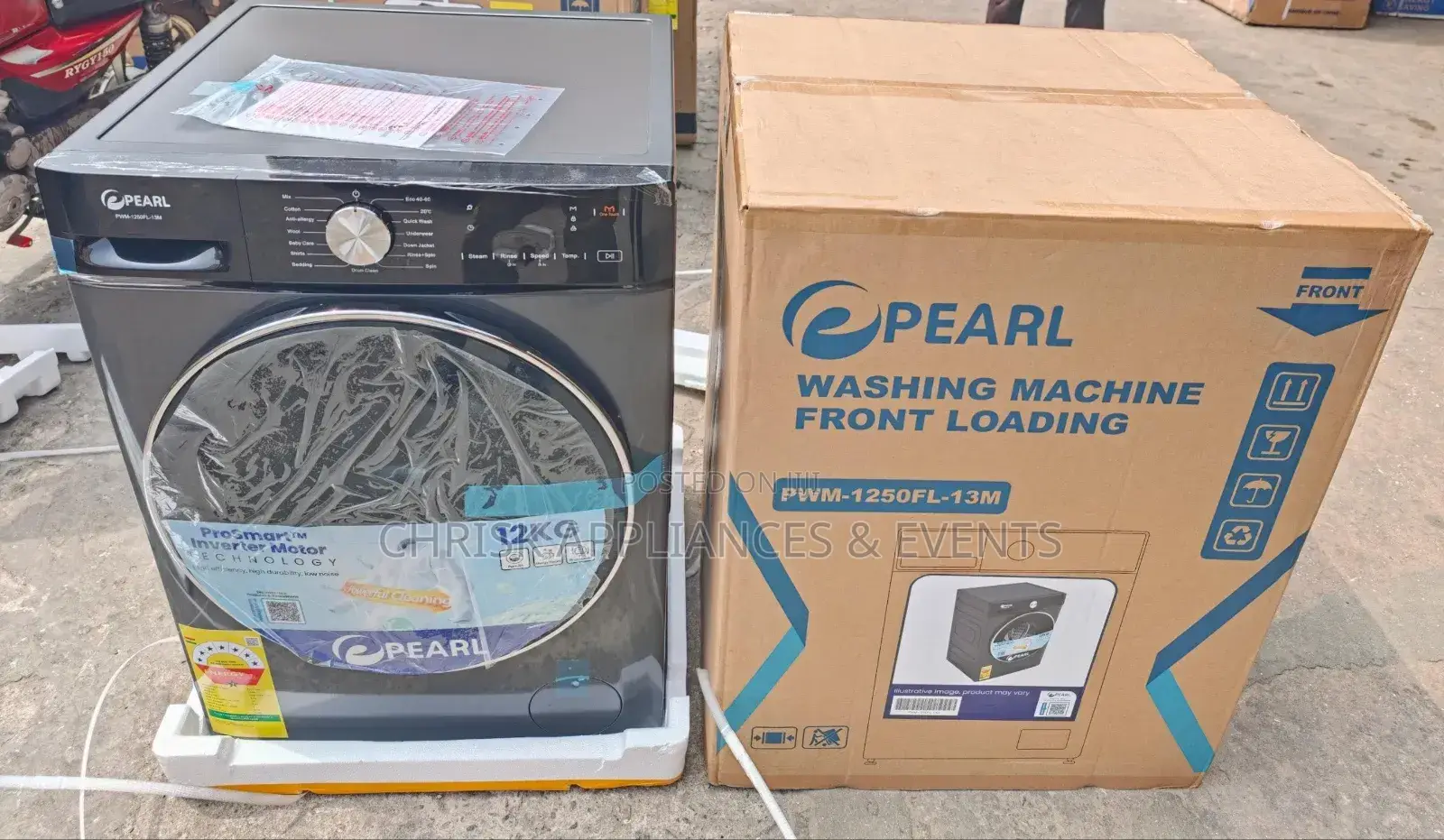 Pearl 12kg Front Load Fully Automatic Inverter Washing Machine