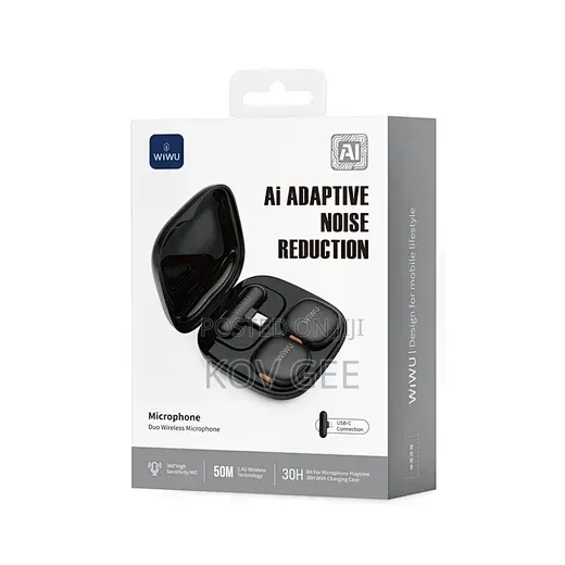 WiWU Wi-Wm006 AI Adaptive Noise Reduction Duo Wireless Microphone