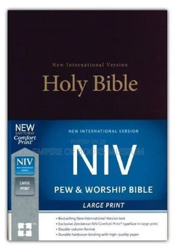NIV Pew Worship Bible Large Print Zondervan Black Hardcover