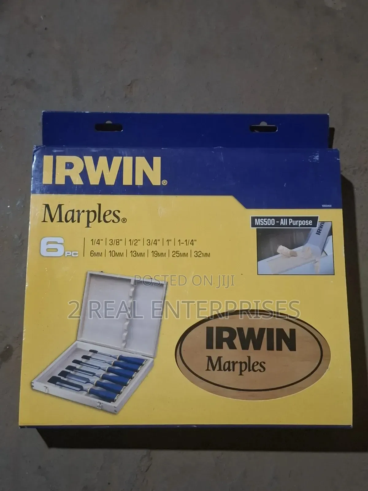 Irwin Marples 6-Piece MS500 All-Purpose Wood Chisel Set in a Wood Box