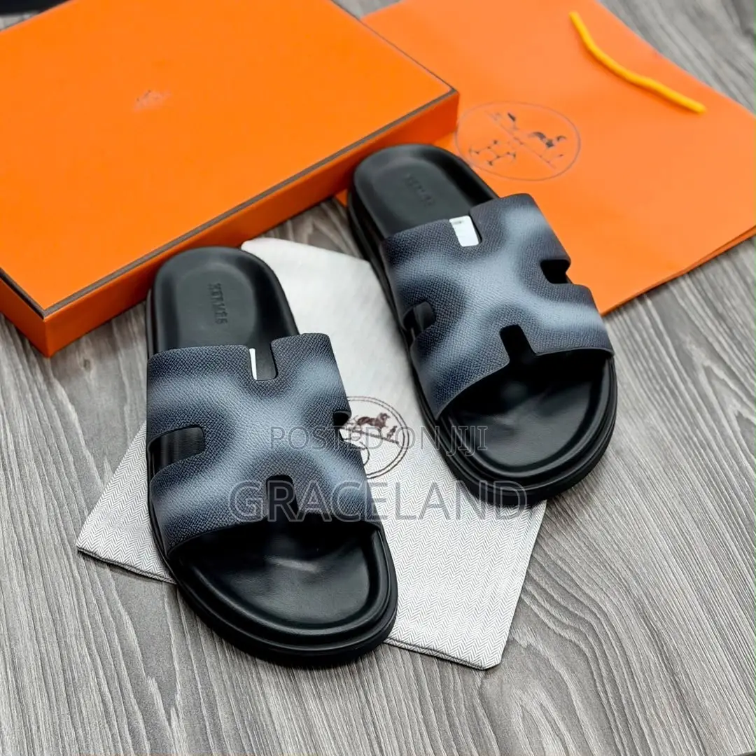This Is Original Hermes for Men Outfit Real Pure Leather Slippers