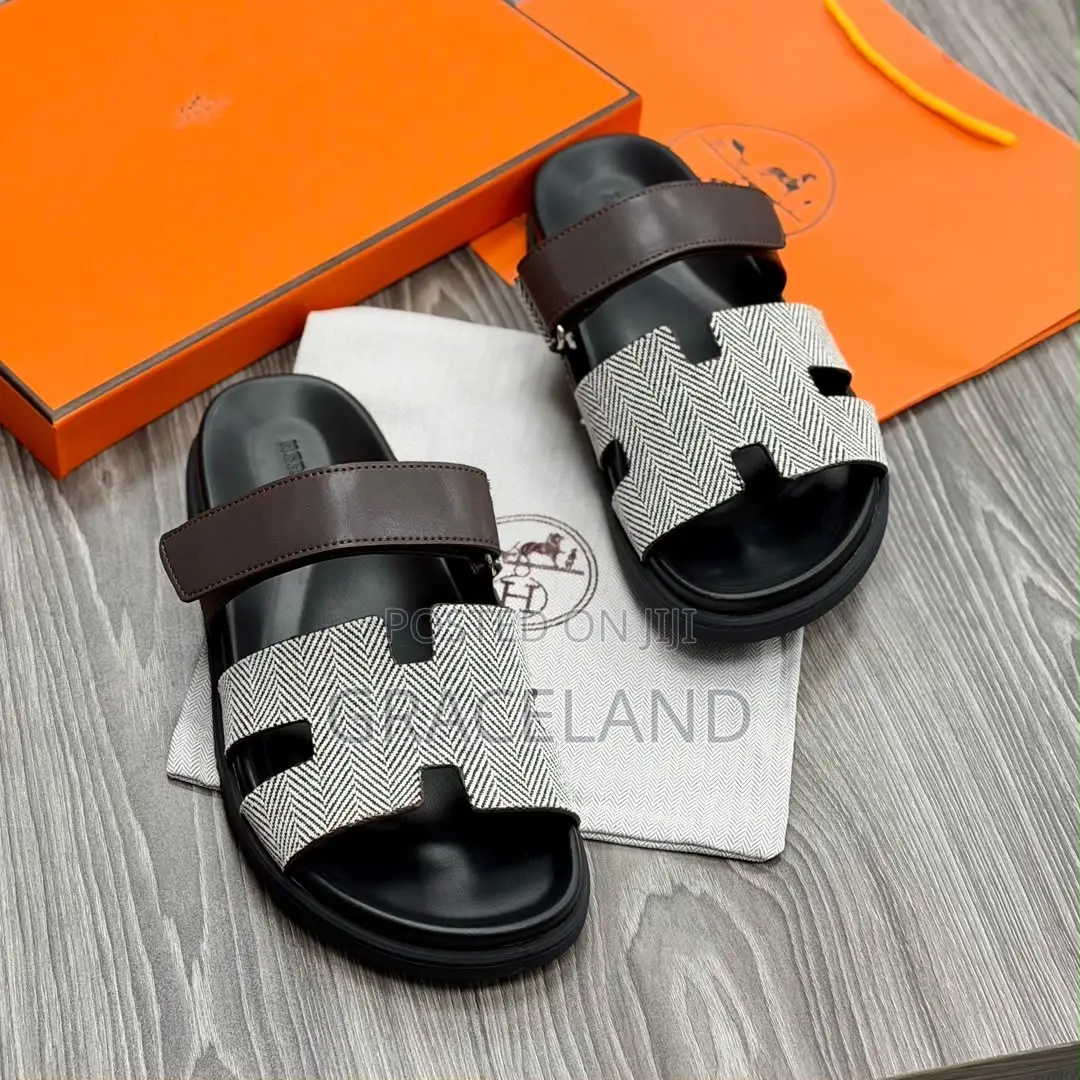 This Is Original Hermes for Men Outfit Real Pure Leather Slippers