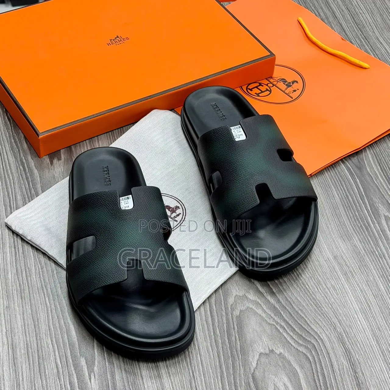 This Is Original Hermes for Men Outfit Real Pure Leather Slippers