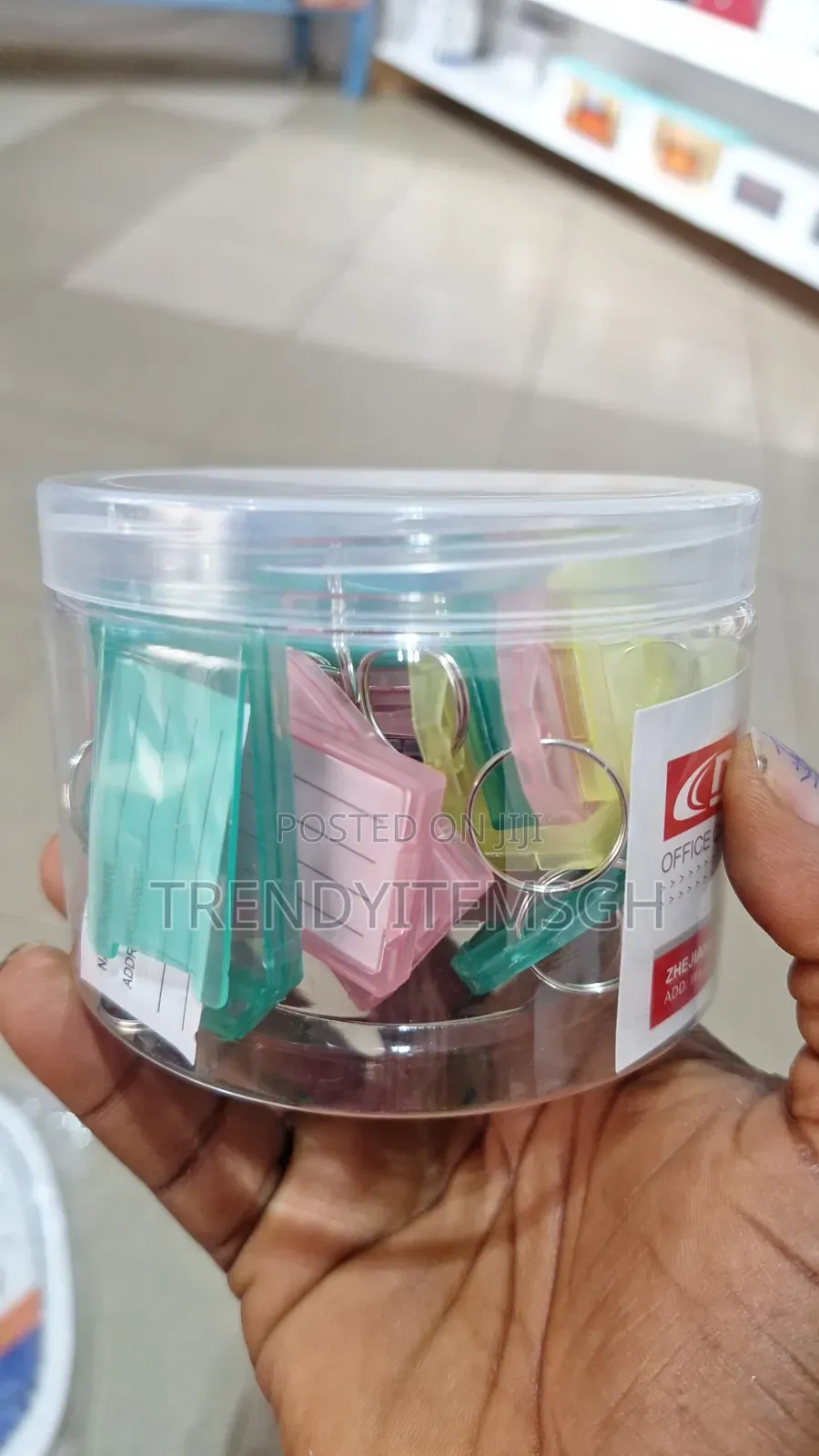 Colour Key Ring Label Tags – Assorted Colours