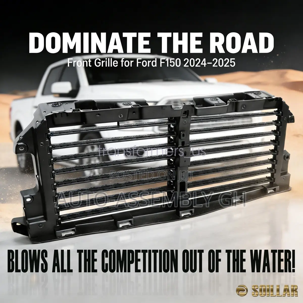 Ford F150 Shutter Grill Upper 2024,2025,2026