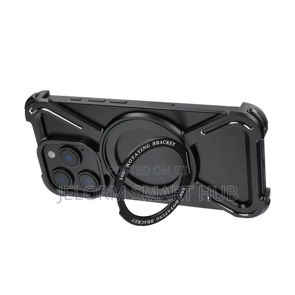 Titanium With Ring Stand for iPhone 16 Pro Max (6,9′′) – Black