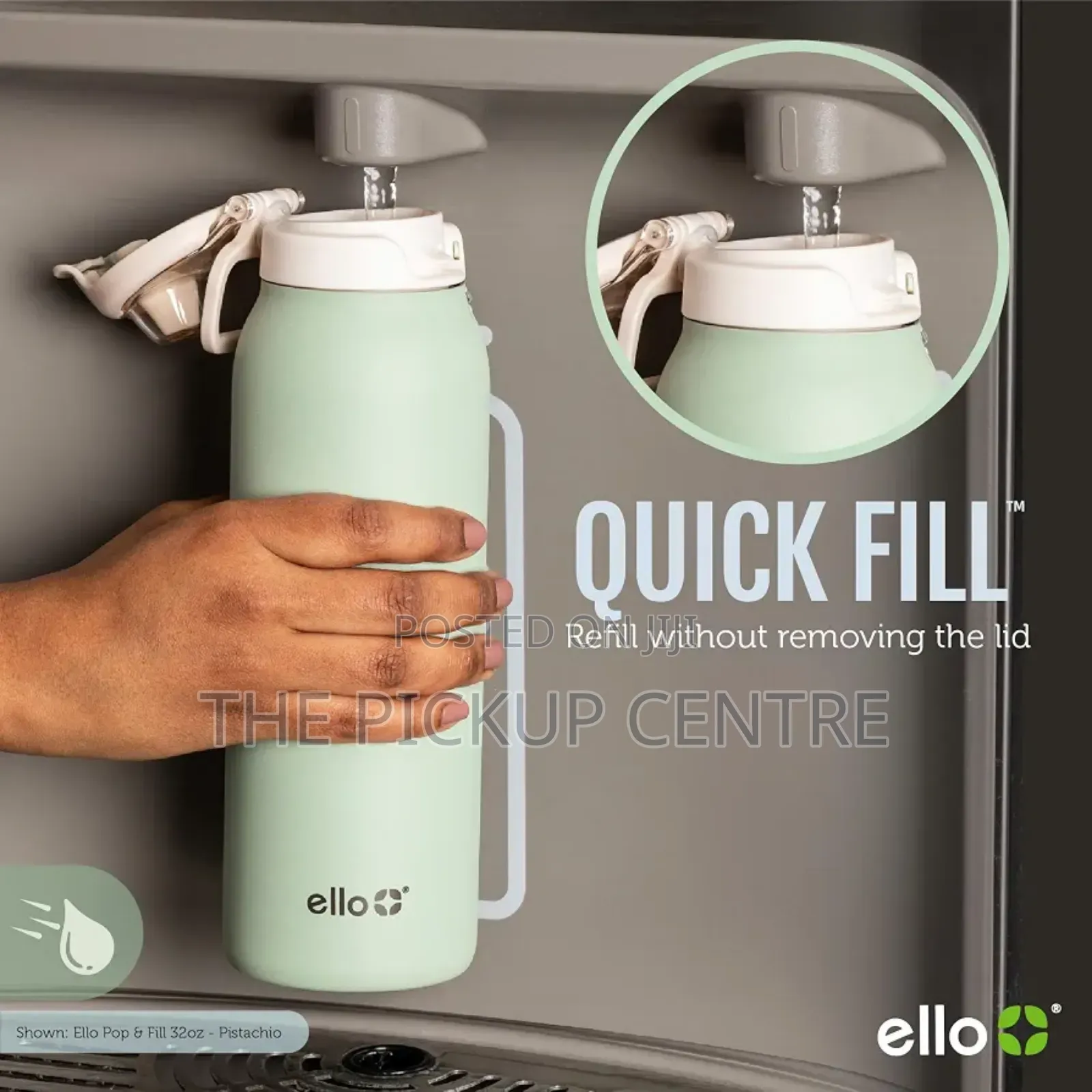 Ello Pop Fill 22oz Stainless Steel Water Bottle