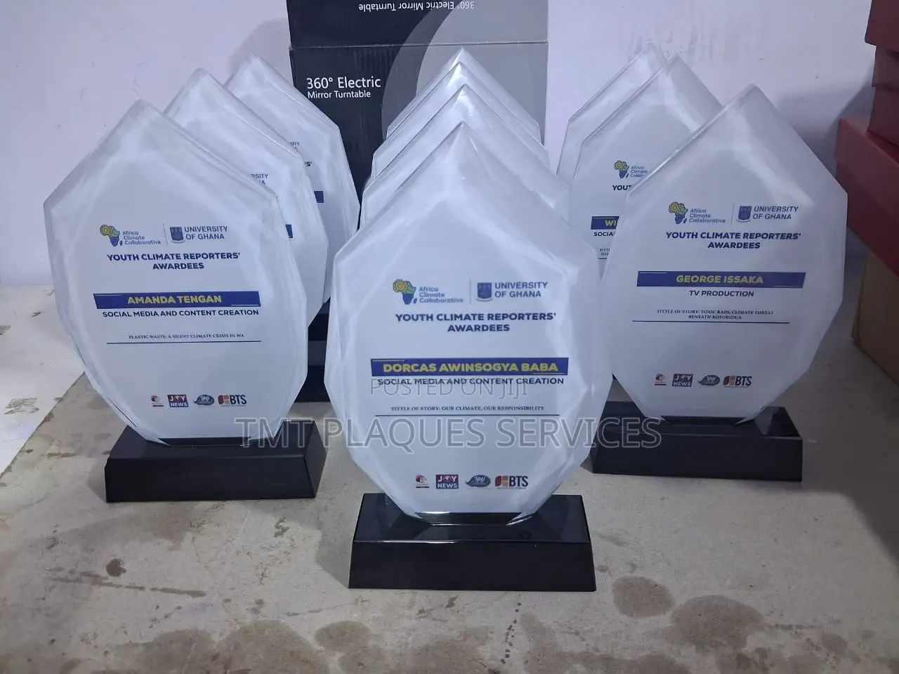 Crystal Award Plaque Branding and Plaque