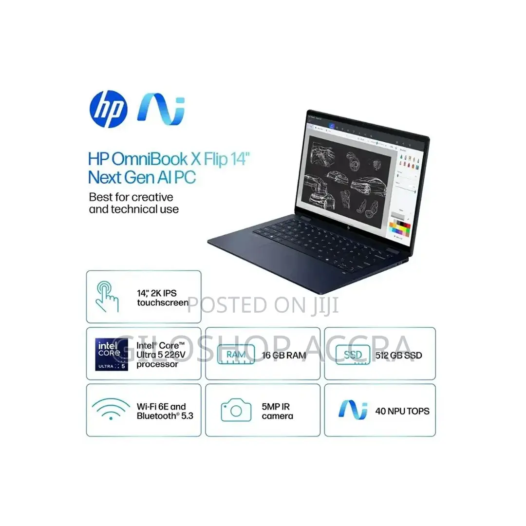 New Laptop HP OmniBook Ultra Flip 14" 16GB Intel Core Ultra 5 SSD 512GB