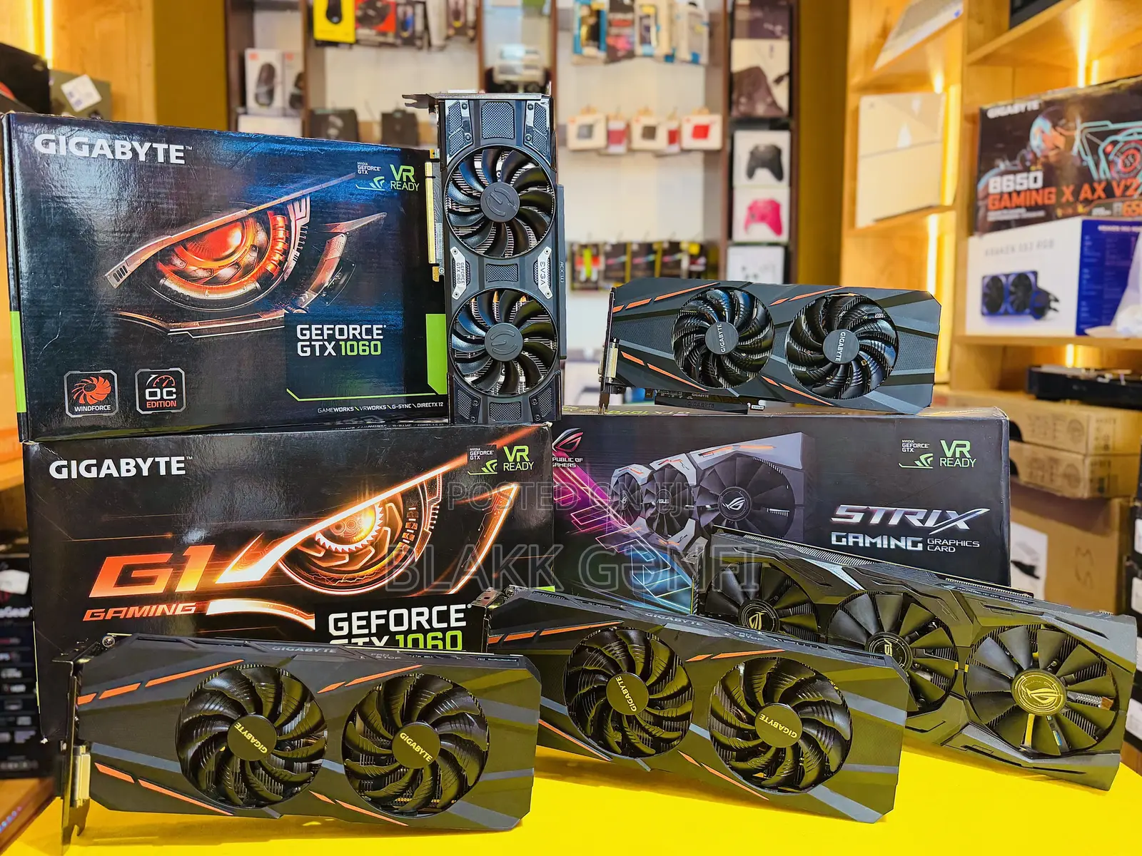 Gigabyte, ASUS Evga GTX 1060 6gb RGB Cards