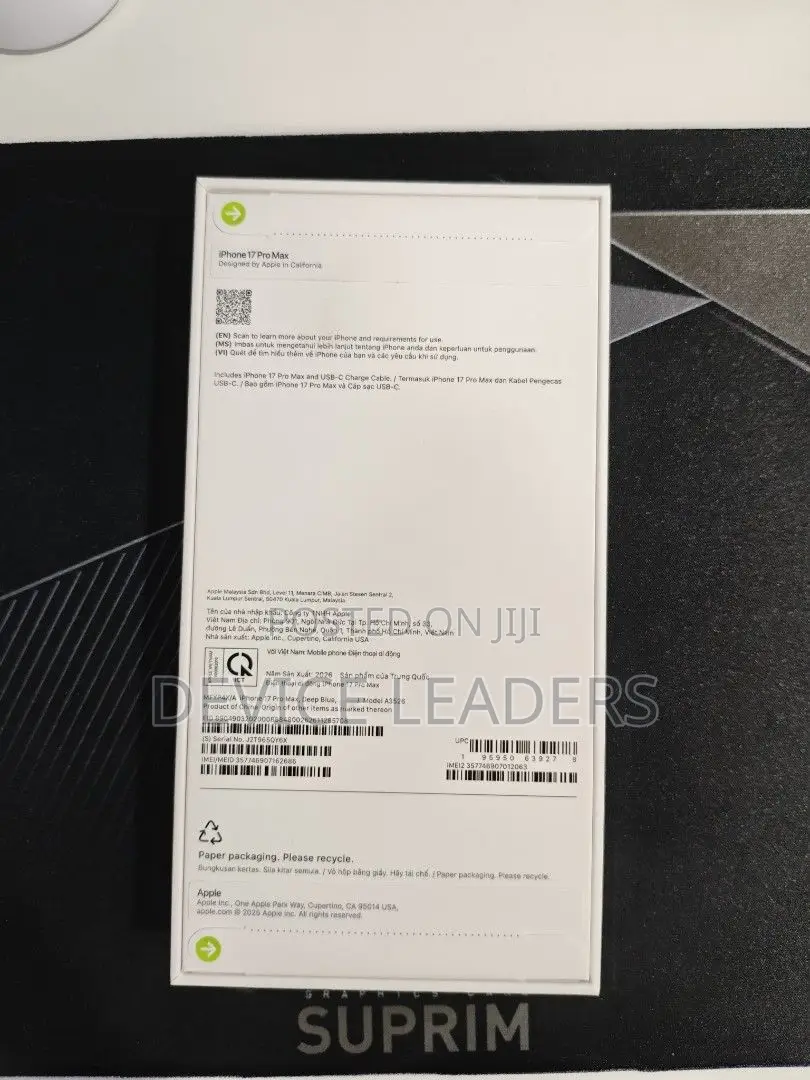 New Apple iPhone 17 Pro Max 1 TB Blue