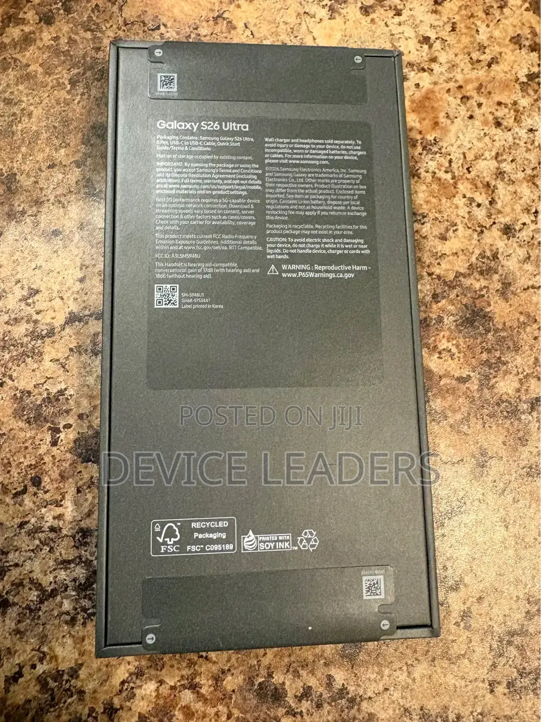 New Samsung Galaxy S26 Ultra 5G 1 TB Black