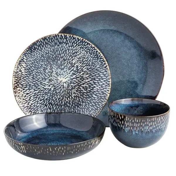 Dinnerware Set, Cobalt Blue, Service for 4 (16pcs