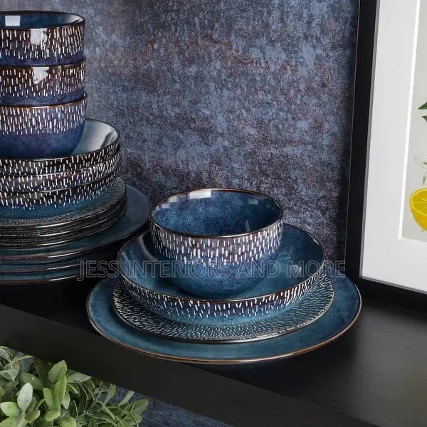 Dinnerware Set, Cobalt Blue, Service for 4 (16pcs