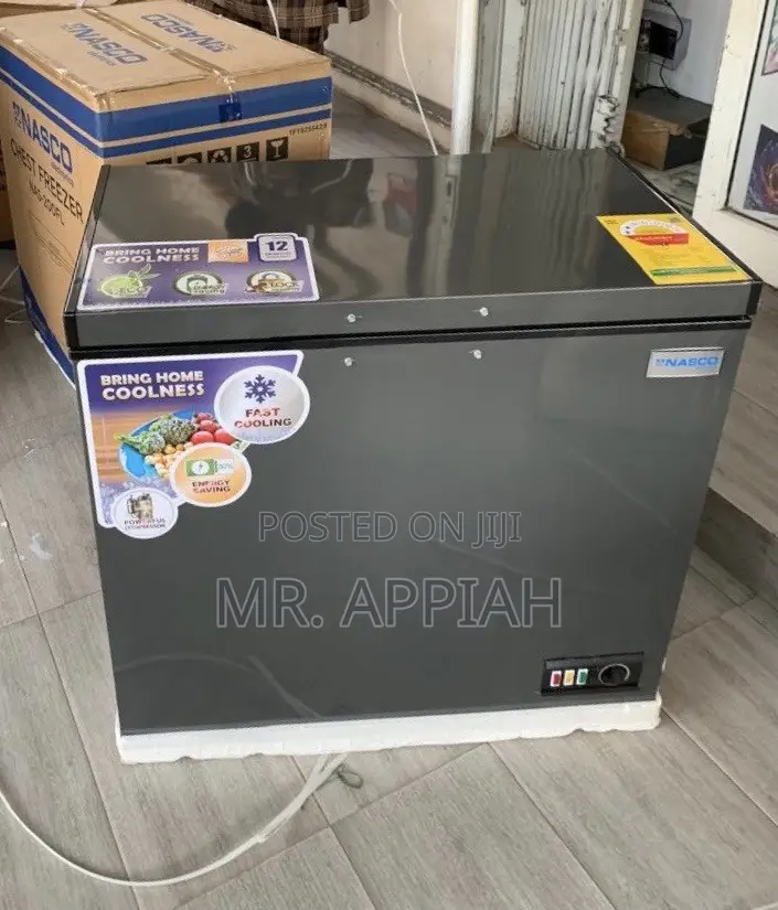 Super Affordable Nasco 200L Single Door Electric Chest Freezer(Gray).