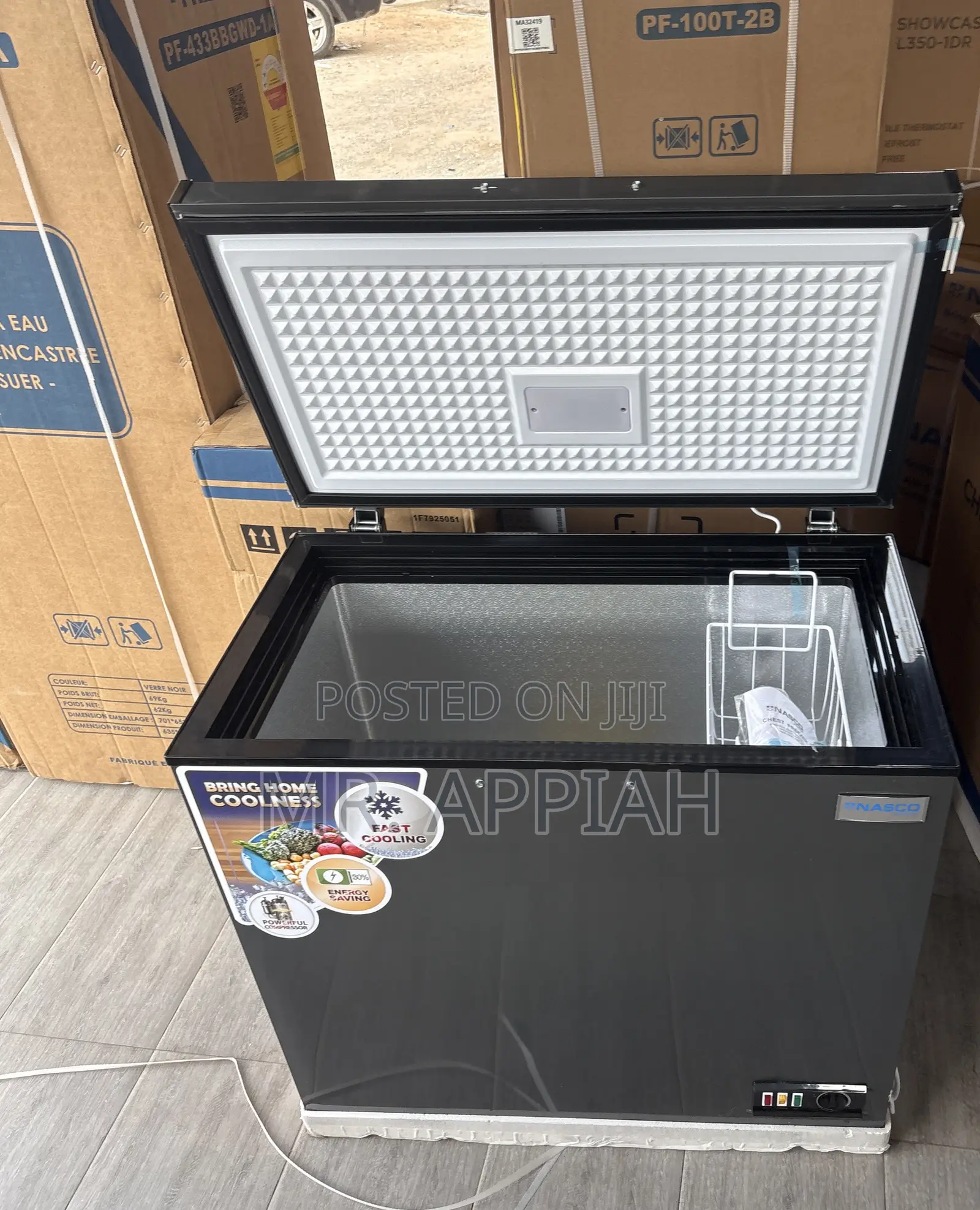 Latest Nasco 250Fl Single Door Chest Freezer(200L)Dark Gray