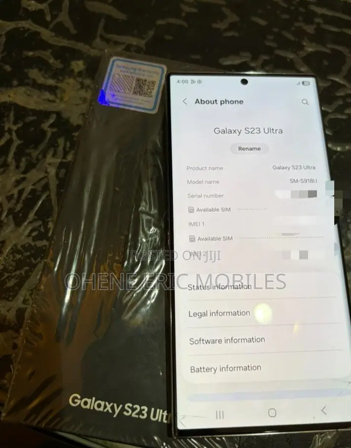 New Samsung Galaxy S23 Ultra 512 GB Rose Gold