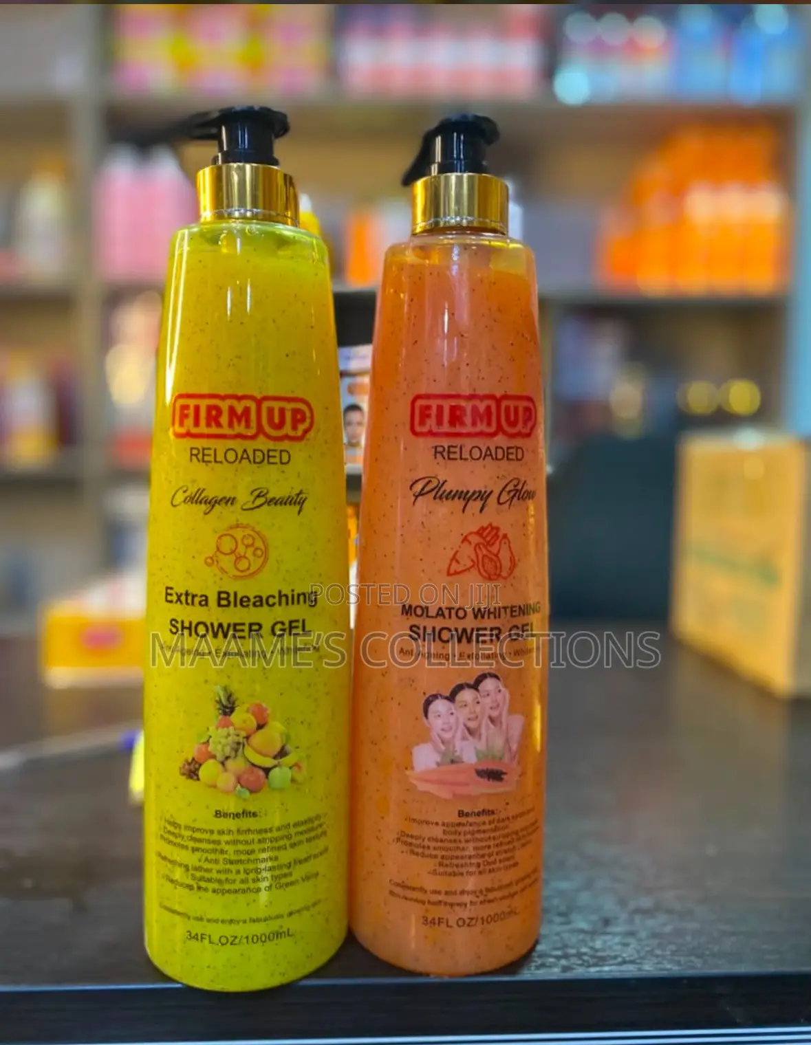 Firm Up Reloaded Extra Bleaching and Molato Whitening Shower Gels