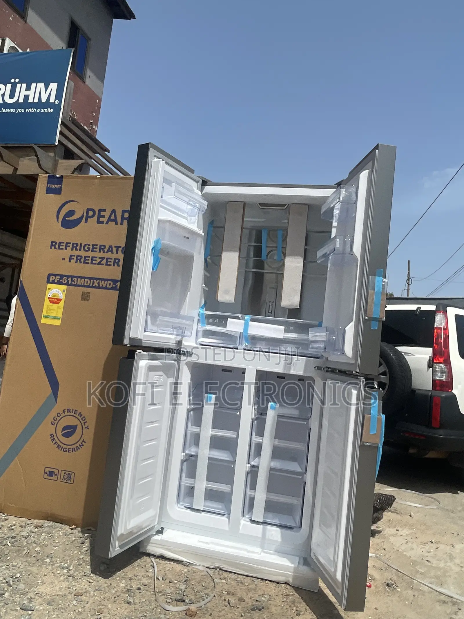 Bottom Freezer Side by Side 421litres Pearl Refrigerator