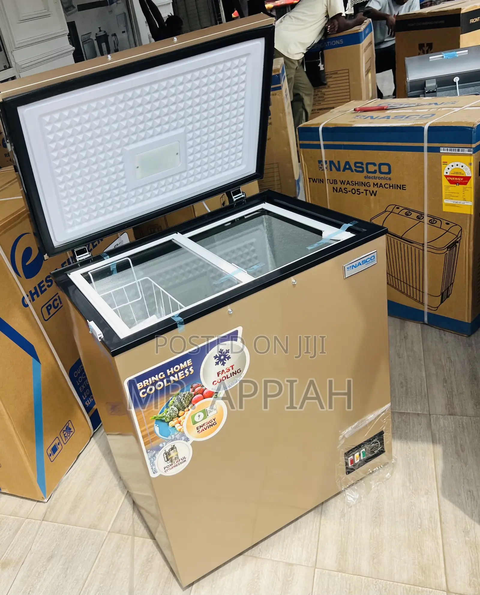 Order Durable Nasco 200fl Single Door Electric Chest Freezer(Gold)150L