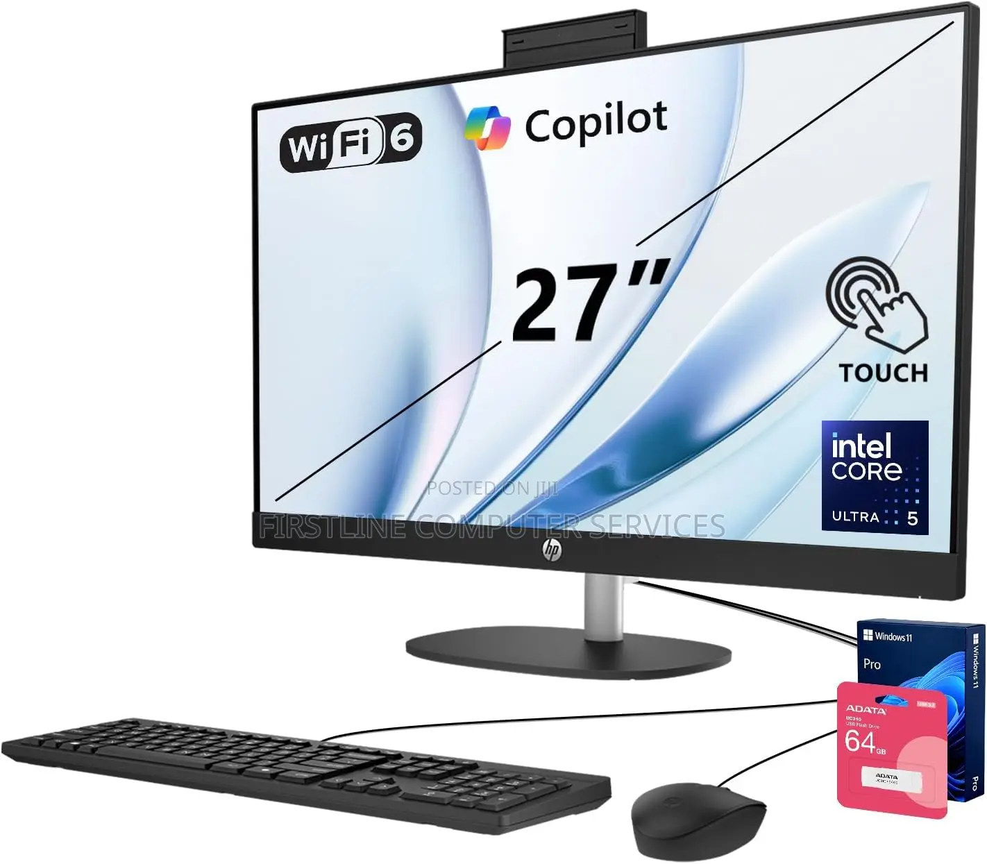 New Desktop Computer HP AiO 24 8GB Intel Core Ultra 5 SSD 512GB
