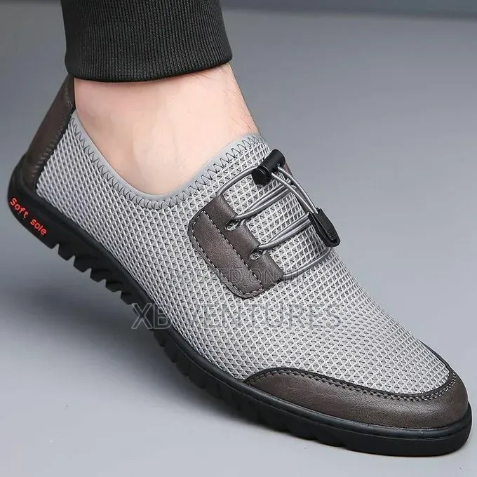 VEOUNDK Men's Breathable Mesh Shoes - Gray