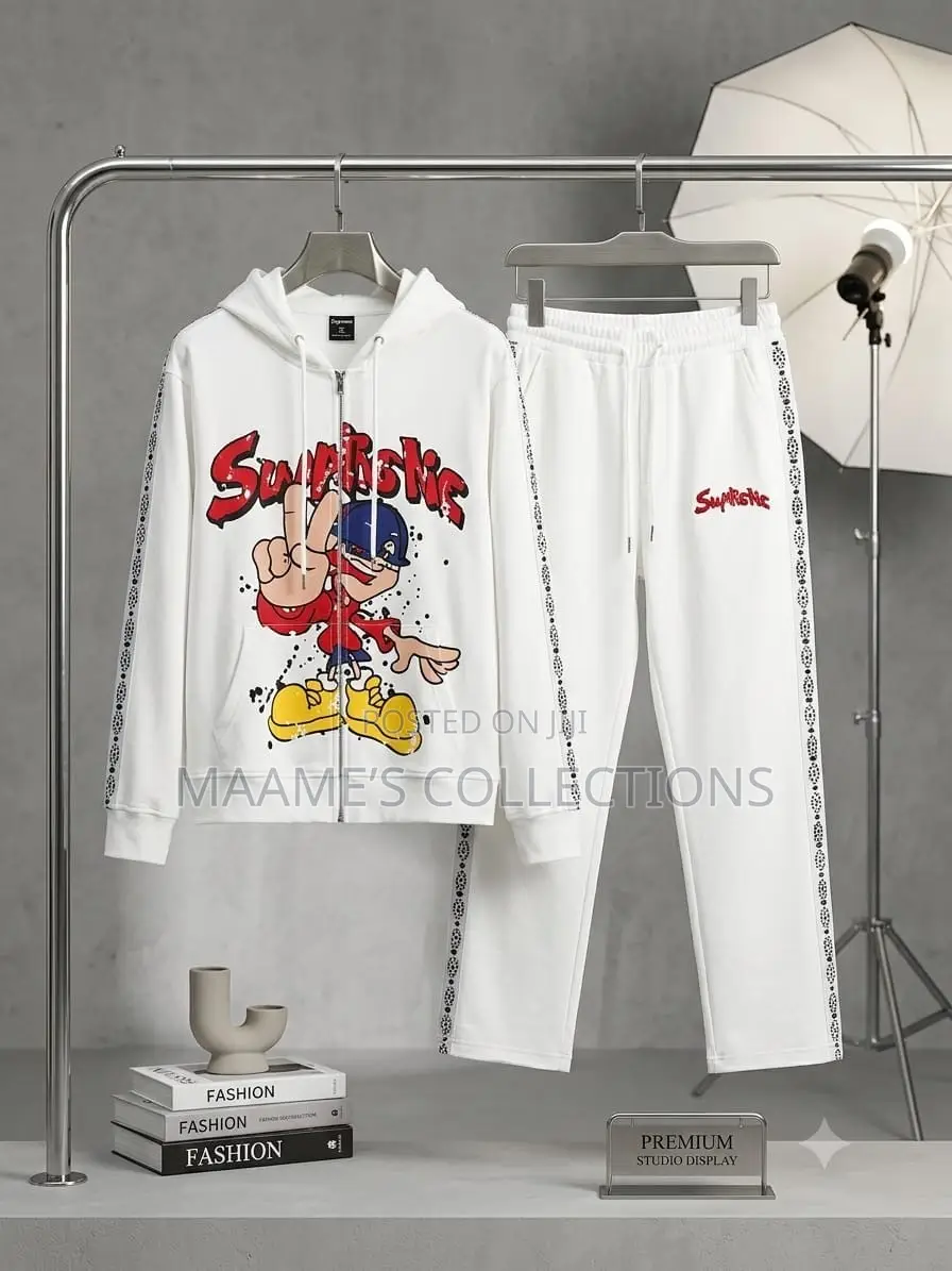 Men’s Graphic Hoodies Tracksuit Set – 2-Piece