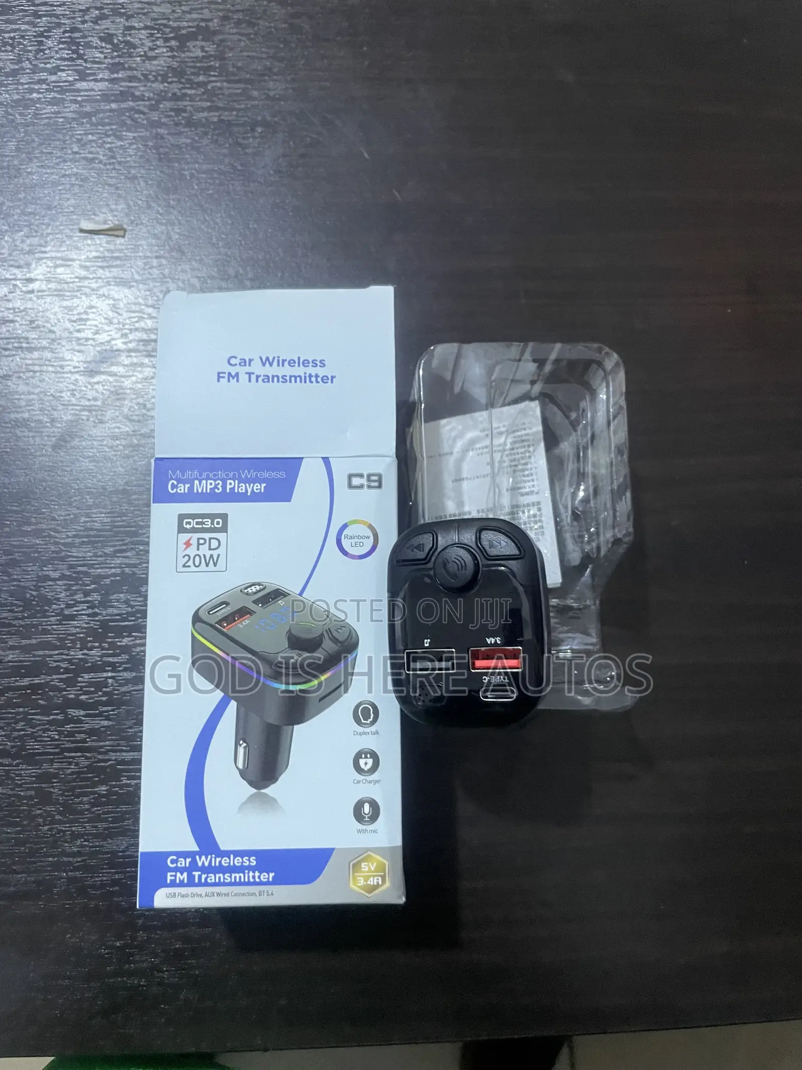 C9 Wireless FM Transmitter(fast Charging Port 20W Charging