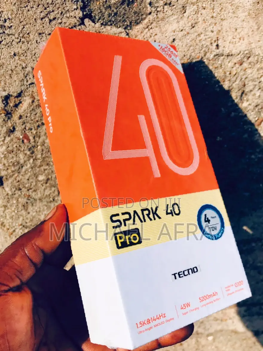 New Tecno Spark 40 Pro 256 GB Black